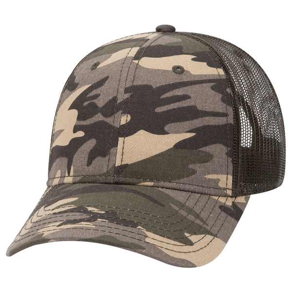 Camouflage Hats with a Mesh Back, Custom Printed With Your Logo!