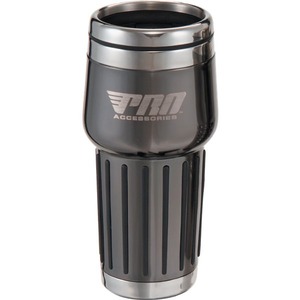 Canadian Manufactured 15oz. Quest Black Chrome Rubber Grip Tumblers, Custom Decorated With Your Logo!