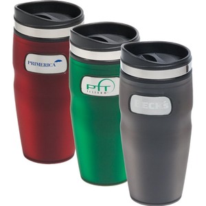 Canadian Manufactured 16oz. Plastic Indent Medallion Tumblers, Customized With Your Logo!