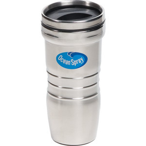 Canadian Manufactured 16oz. Stainless Steel Retro Travel Mugs, Custom Printed With Your Logo!