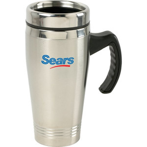 Canadian Manufactured 16oz. Stainless Steel Travel Mugs, Custom Designed With Your Logo!