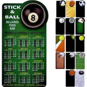 Canadian Manufactured Ball Schedule Magnets, Custom Imprinted With Your Logo!