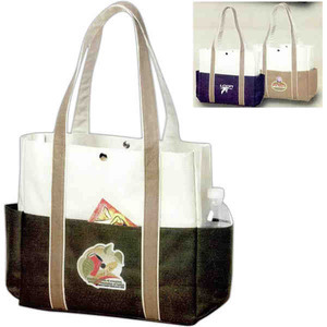 Canadian Manufactured Contrast Boat Tote Bags, Personalized With Your Logo!