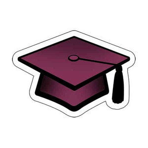 Canadian Manufactured Graduation Cap Stock Shaped Magnets, Custom Printed With Your Logo!