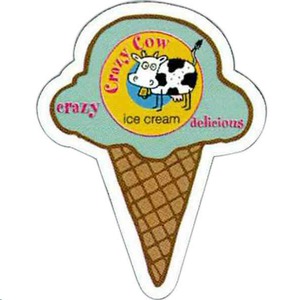 Custom Printed Canadian Manufactured Ice Cream Cone Stock Shaped Magnets