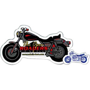 Canadian Manufactured Motorcycle Stock Shaped Magnets, Custom Designed With Your Logo!