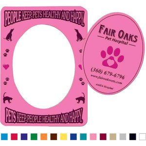 Oval Cutout Picture Frame Magnets, Custom Printed With Your Logo!