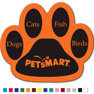 Custom Printed Canadian Manufactured Paw Stock Shaped Magnets