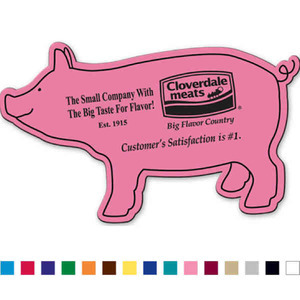 Custom Printed Canadian Manufactured Pig Stock Shaped Magnets