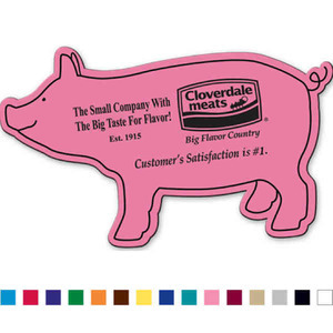 Pig Stock Shaped Magnets, Custom Printed With Your Logo!