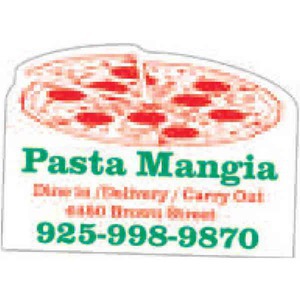 Manufactured Pizza Stock Shaped Magnets, Custom Decorated With Your Logo!