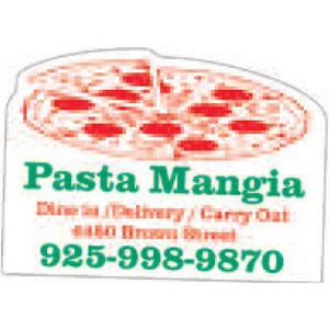 Manufactured Pizza Stock Shaped Magnets, Custom Decorated With Your Logo!