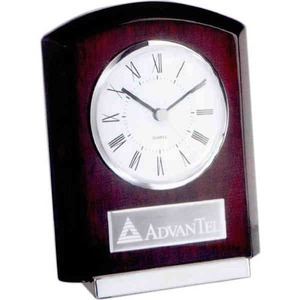 Custom Printed Canadian Manufactured Plaque Style Clocks With Bases