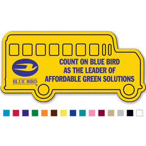 School Bus Stock Shaped Magnets, Custom Printed With Your Logo!