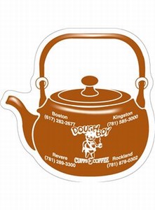 Canadian Manufactured Tea Pot Stock Shaped Magnets, Personalized With Your Logo!