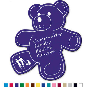 Teddy Bear Card Stock Shaped Magnets, Custom Printed With Your Logo!