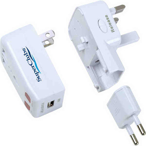 Custom Printed Canadian Manufactured Universal Travel Adaptors