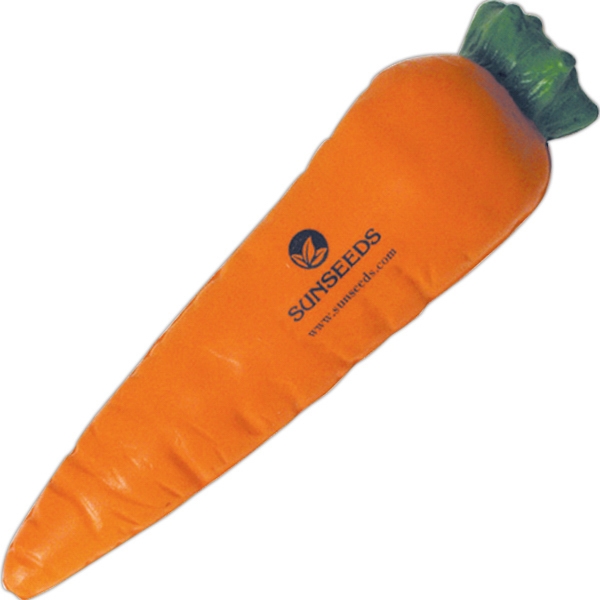 Carrot Stressball Squeezies, Custom Imprinted With Your Logo!