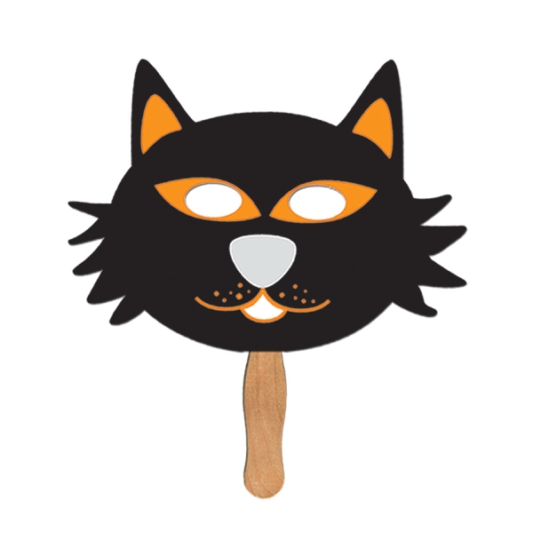 Cat Halloween Fan Masks, Custom Printed With Your Logo!