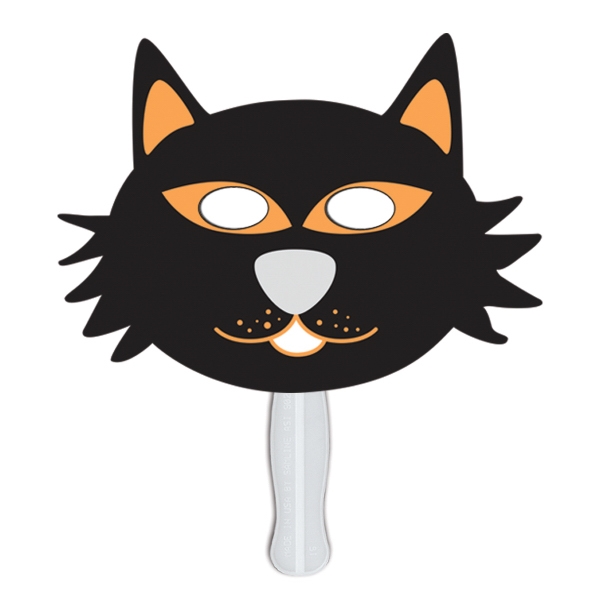 Cat Halloween Fan Masks, Custom Printed With Your Logo!