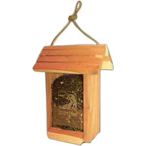 Custom Printed Cedar Bird House Feeders