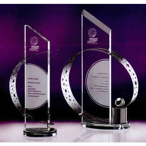 Celestial Stainless Crystal Awards, Custom Imprinted With Your Logo!