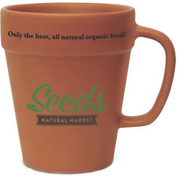 Flower Pot Mugs, Custom Imprinted With Your Logo!