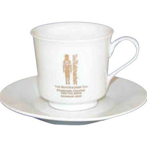 Ceramic Cups And Saucers, Custom Printed With Your Logo!