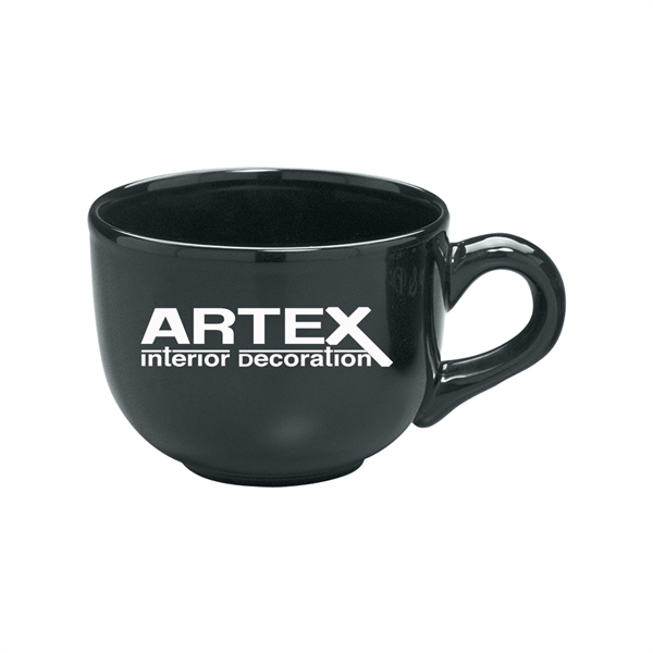 White Ceramic Soup Mugs, Custom Imprinted With Your Logo!