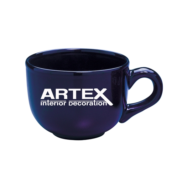 Colored Ceramic Soup Mugs, Custom Imprinted With Your Logo!