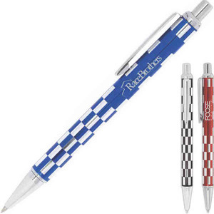 Checkered Pens, Custom Printed With Your Logo!
