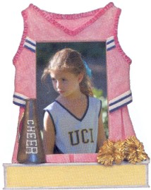 Cheerleader Resin Picture Frames, Custom Made With Your Logo!