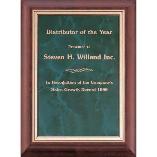 Custom Engraved Airflyte Wood Finish Plaques