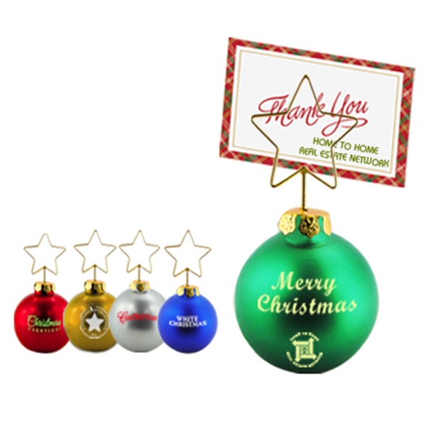 Custom Printed Christmas Ornament Memo Clips