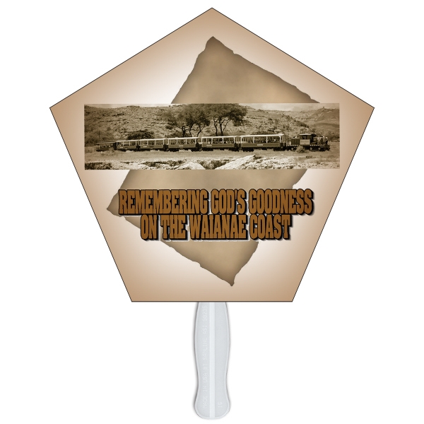 Church Stock Shaped Paper Fans, Custom Designed With Your Logo!