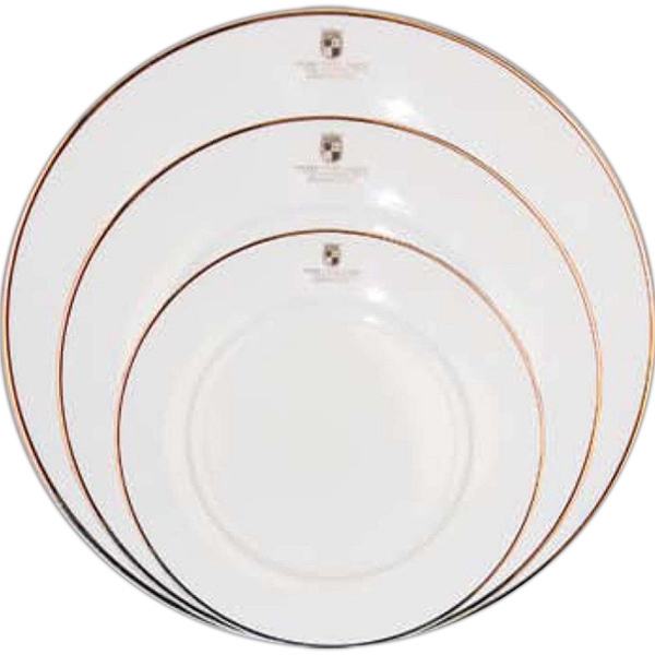 Classic Rim Dinnerware Plates, Custom Imprinted With Your Logo!