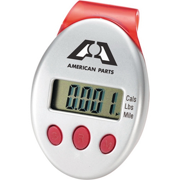 1 Day Service Pedometers with Belt Clips, Custom Designed With Your Logo!