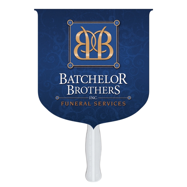 Coat of Arms Stock Shaped Paper Fans, Custom Imprinted With Your Logo!