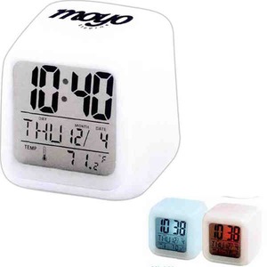 Colorful Digital Clock Thermometers, Custom Designed With Your Logo!