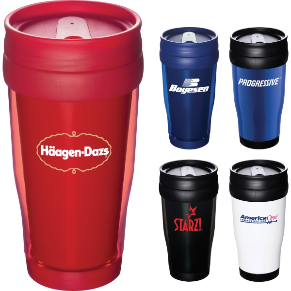 Transparent Wall Travel Tumblers, Custom Printed With Your Logo!