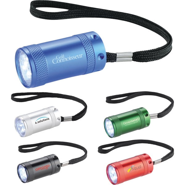 3 White LED Flashlights, Custom Printed With Your Logo!