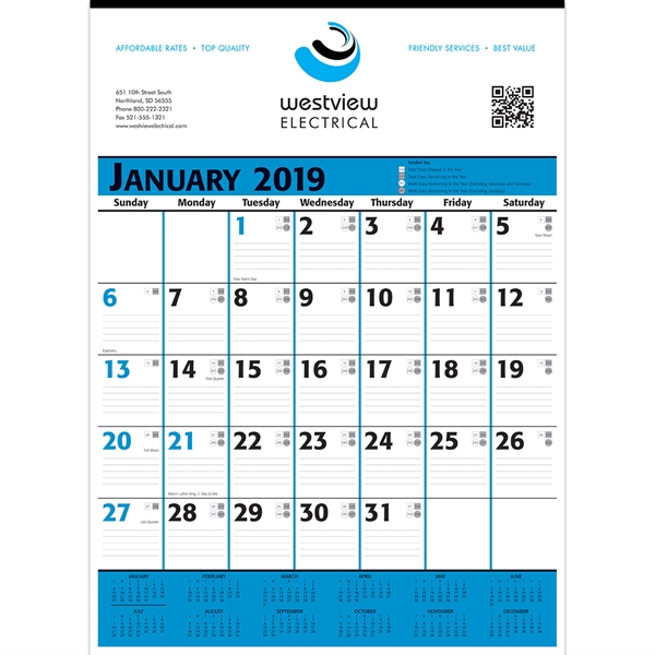 Custom Printed 12 Sheet Custom Calendars