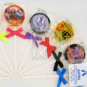 Condom Pops, Custom Imprinted With Your Logo!