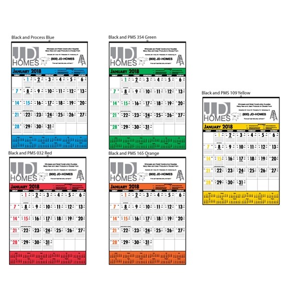 Blue and Black Desk Pad Commercial Calendars, Custom Designed With Your Logo!