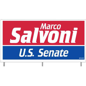 Corrugated Plastic Political Election Campaign Signs with Steel Rods, Custom Made With Your Logo!