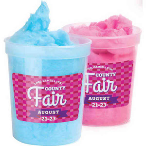 Cotton Candy Containers, Custom Imprinted With Your Logo!