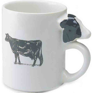 Cow Handle Shaped Mugs, Custom Made With Your Logo!