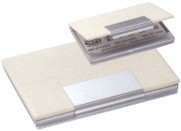 Cream Leather Business Card Cases, Customized With Your Logo!