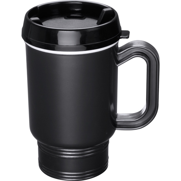 Travel Mugs with White Liners, Custom Printed With Your Logo!