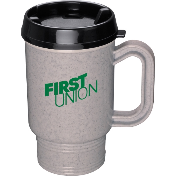 Travel Mugs with White Liners, Custom Printed With Your Logo!